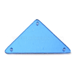 Triangle Acrylic Mirror Sew on Rhinestones, Garments Accessories, Multi-Strand Links, Royal Blue, 18x33x1.3mm, Hole: 1.2mm(MACR-G065-02C-02)