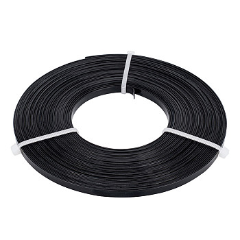 Aluminum Wire, Flat, Black, 5x1mm, about 32.8 Feet(10m)/roll