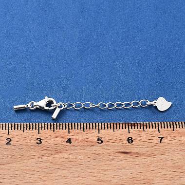 925 Sterling Silver Curb Chain Extender(STER-G039-03A-S)-3