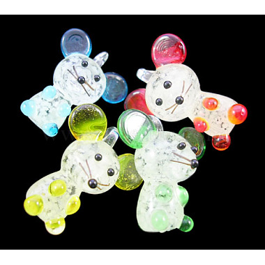 Mixed Color Mouse Lampwork Pendants