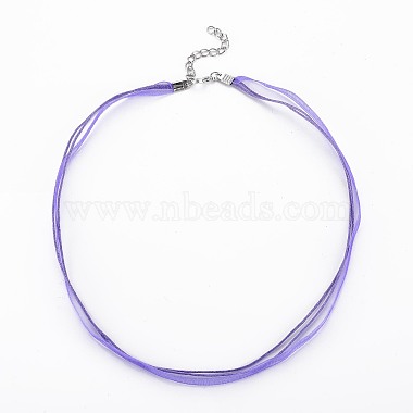 10mm Lavender Waxed Cotton Cord Necklace Making