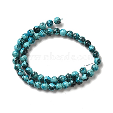 brins de perles synthétiques teintes en turquoise(G-E594-24E)-2