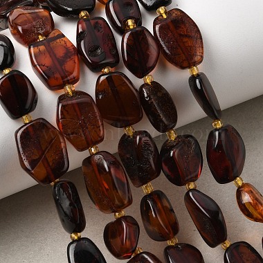 perles d'ambre naturel brins(G-K376-G01-01)-1