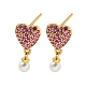 Rack Plating Brass Micro Pave Cubic Zirconia Stud Earring(EJEW-C102-09G)-1