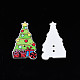 Рождественские деревянные пуговицы из окрашенного клена с 2 отверстием(WOOD-N005-38)-3