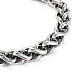 Alloy Wheat Chain Bracelet with Hand Skull & Dragon Clasps for Men Women(BJEW-N015-009)-2