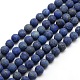 Natural Frosted Lapis Lazuli Round Bead Strands(G-M064-8mm-08)-1