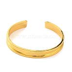 Alloy Grooved Bangles, Cuff Bangle, for Gemstone, Leather Inlay Bangle Making, Golden, 3/8 inch(0.95cm), Inner Diameter: 2-1/4 inch(5.8cm)(FIND-WH0147-10G)