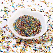 12/0 Grade A Round Glass Seed Beads, Silver Lined, Mixed Color, 2x1.5mm, Hole: 0.7mm(SEED-MSMC002-06)