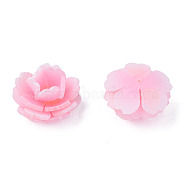 Plastic Beads, Flower, Pink, 24x23x14mm, Hole: 1.4mm(KY-N015-197C)