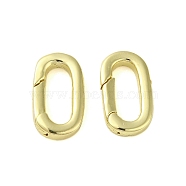 Brass Spring Gate Rings, Oval, Golden, 14x8x2.5mm(KK-B089-03B-G)