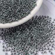 MIYUKI Round Rocailles Beads, Japanese Seed Beads, 8/0, (RR3204) Magic Smoke Patina Lined Crystal, 3mm, Hole: 1mm, about 2111~2277pcs/50g(SEED-X0055-RR3204)