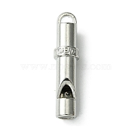 Alloy Pendants, Column, Stainless Steel Color, 44.5x10.5mm, Hole: 4.5~3.2mm(FIND-R146-13)