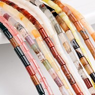 Tube Natural & Synthetic Mixed Gemstone Bead Strands, 4x2mm, Hole: 1mm, about 96pcs/strand, 15.74 inch(G-L420-22)