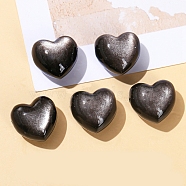 Natural Silver Obsidian Beads, Heart, 15x16x10mm(PW-WG61304-06)
