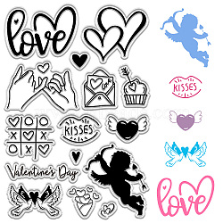 Custom PVC Plastic Clear Stamps, for DIY Scrapbooking, Photo Album Decorative, Cards Making, Stamp Sheets, Film Frame, Cupid, 160x110x3mm(DIY-WH0439-0237)