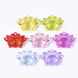 Transparent Acrylic Pendants, Faceted, Crab, Mixed Color, 34x48x19mm, Hole: 2mm(X-TACR-S133-102)