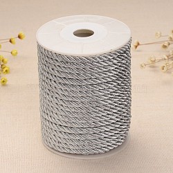 Twisted Nylon Thread, Silver, 5mm, about 18~19yards/roll(16.4m~17.3m/roll)(NWIR-A001-19)