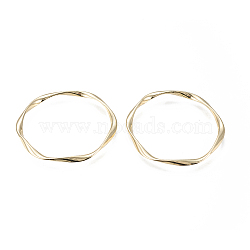 Alloy Linking Rings, for Jewelry Making, Twisted Ring, Golden, 39.5~42x2.5mm, Inner Diameter: 36~38mm (X-PALLOY-M183-11G-RS)