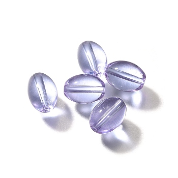 K9 Glass, Imitation Austrian Crystal Beads, Oval, Lilac, 11x8mm, Hole: 1.8mm