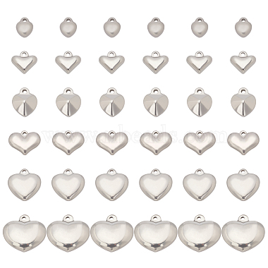 Unicraftale 36Pcs 6 Style 304 Stainless Steel Pendants(STAS-UN0024-76)-2