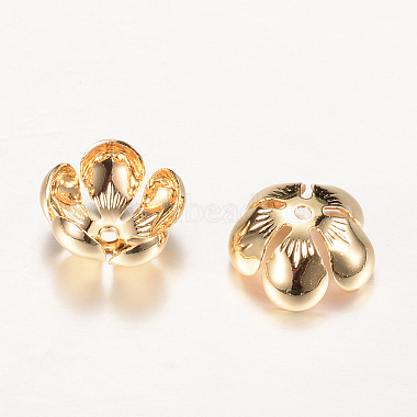 5-Petal Brass Bead Caps(X-KK-R037-54KC)-2