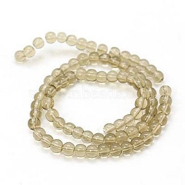 4mm Transparent Round Glass Beads Strands Spacer Beads(X-GR4mm38Y)-2