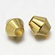 Bicone Brass Spacer Beads(X-KK-L105-03G)-2