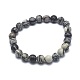 Natural Netstone Bead Stretch Bracelets(BJEW-K212-C-021)-1