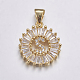 Long-Lasting Plated & Rack Plating Brass Micro Pave Cubic Zirconia Letter Pendants(ZIRC-A007-03S-G)-1