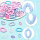 180Pcs 9 Colors Opaque Acrylic Linking Rings(OACR-FS0002-78)-2