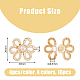 DICOSMETIC 16Pcs 4 Colors Flower Alloy Snap Lock Clasps with Plastic Imitation Pearl(FIND-DC0004-70)-2