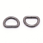 Iron D Rings, Buckle Clasps, For Webbing, Strapping Bags, Garment Accessories, Gunmetal, 15.5x19x3mm(IFIN-WH0061-03A-B)