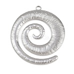304 Stainless Steel Pendants, Vortex Charm, Anti-Tarnish, Stainless Steel Color, 48x42x2.5mm, Hole: 3mm(X-STAS-A119-02P)