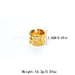 Word 304 Stainless Steel Finger Rings, Golden, 15mm, US Size 8(18.1mm)(FS-WG887A1-03)