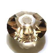 Imitation Austrian Crystal Beads, Grade AAA, Faceted, Flat Round, BurlyWood, 4.5x2.5mm, Hole: 0.7~0.9mm(SWAR-F061-2x5mm-29)
