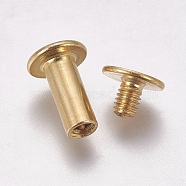 Iron Screw Rivets, Golden, 15x9.7mm, Hole: 5mm(IFIN-WH0051-09F-G)
