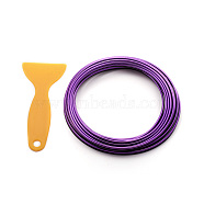 Car Interior Moulding Trim, Rubber Seal Protector, with Scraper Tool, Fit for Most Car, Purple, 6x2.5mm, about 5m/roll(AJEW-WH0113-20A)