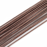 Round Iron Wire, Floral Wire, for Florist Flower Arrangement, Bouquet Stem Warpping and DIY Craft, Coconut Brown, 26 Gauge, 0.4mm, about 1-5/8 inch(40cm)/strand, 100 strand/bag(MW-S002-03B-0.4mm)