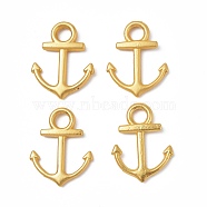 Rack Plating Alloy Pendants, Cadmium Free & Lead Free & Nickle Free, Anchor Charms, Matte Gold Color, 19x15x2mm, Hole: 3.2mm(PALLOY-I215-18G)