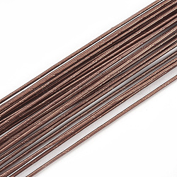 Round Iron Wire, Floral Wire, for Florist Flower Arrangement, Bouquet Stem Warpping and DIY Craft, Coconut Brown, 26 Gauge, 0.4mm, about 1-5/8 inch(40cm)/strand, 100 strand/bag(MW-S002-03B-0.4mm)