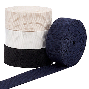 Elite 4 Rolls 4 Colors 5 Yards Flat Polycotton Ribbon, Clothing Accessories, Mixed Color, 1-1/4 inch(32mm), 1 roll/color