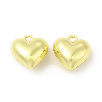 Rack Plating Alloy Charms, Cadmium Free & Nickel Free & Lead Free, Heart, Light Gold, 13.5x13x7.5mm, Hole: 1.5mm