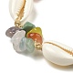bracelets de perles tressées en pierres précieuses et cauris(BJEW-TA00384)-3