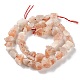 Raw Rough Synthetic Strawberry Quartz Beads Strands(G-B065-C23)-3