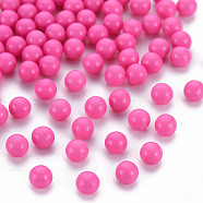 Opaque Acrylic Beads, No Hole, Round, Camellia, 4mm, about 14000pcs/500g(MACR-S373-62A-01)