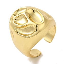 Rack Plating Brass Cuff Rings, Long-Lasting Plated, Lead Free & Cadmium Free, Real 18K Gold Plated, Adjustable(RJEW-H228-19G)