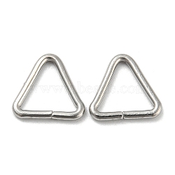 304 Stainless Steel Triangle Linking Ring, Buckle Clasps, Quick Link Connector, Fit for Top Drilled Beads, Webbing, Strapping Bags, Stainless Steel Color, 10x10x1mm, Inner Diameter: 7.5x7mm(STAS-Z048-01B)