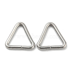 Non-Tarnish 304 Stainless Steel Triangle Linking Ring, Buckle Clasps, Quick Link Connector, Fit for Top Drilled Beads, Webbing, Strapping Bags, Stainless Steel Color, 10x10x1mm, Inner Diameter: 7.5x7mm(STAS-Z048-01B)