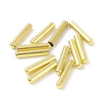 (Defective Closeout Sale: Rusting)Brass Cord Ends, End Caps, Column, Golden, 20x4mm, Inner Diameter: 3.5mm